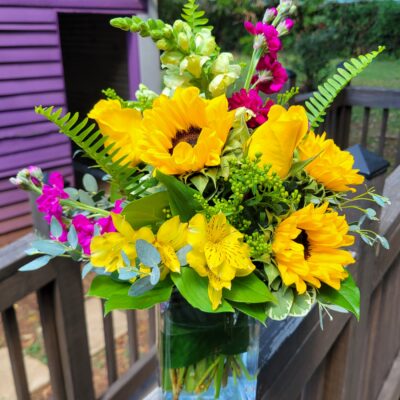 sunflowers & roses